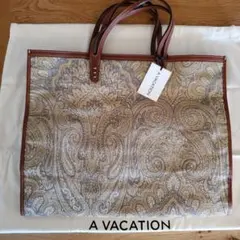 レア柄】A VACATION タンクL トート ペイズリー ストーリー掲載柄