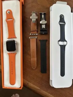 2715 極美品　Apple Watch エルメス　シリーズ7 シルバー 即決 美品 バッテリー100 Apple Watch series7 HERMES 45mm