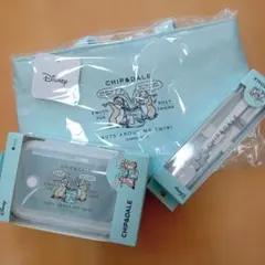 SALE　Disney　 チップ&デール 弁当箱　箸セット　弁当袋　3点