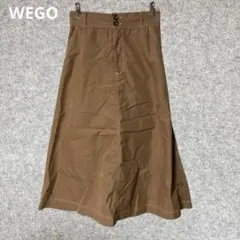 WEGO ベージュ フレアスカート ゴムウエスト