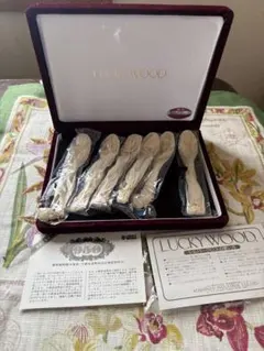 LUCKY WOOD純銀950ミレニアム記念ティースプーン2本セットアンティーク LUCKY WOOD純銀950ミレニアム記念ティースプーン2本セットアンティーク