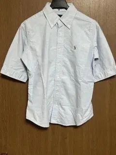 ラルフローレン　水色 半袖 ボタンダウンシャツ　9号