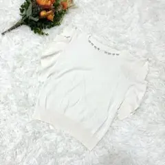 QUEENS COURT ブラウス ビジュー フリルスリーブ ガーリーのサムネイル