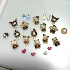 ヒョウ柄サンリオ ネイルパーツ
