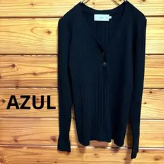AZUL アズール 長袖カットソー Ｖネックトップス ブラックのサムネイル