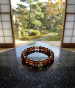 花琥珀 8mm後半 内径17cm - メルカリ