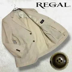 美品 REGAL テーラードジャケット アンコン 背抜き 三者混 毛 麻 M