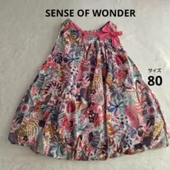 SENSE OF WONDER リバティ　ノースリーブ　ワンピース　80 日本製のサムネイル