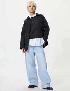 ユニクロ UNIQLO バギーカーブジーンズ ブルー サイズ 27