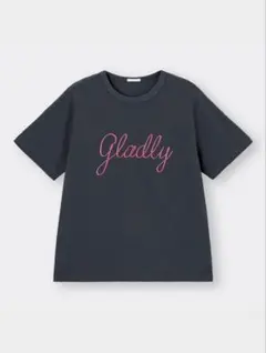 グラフィックTシャツ 半袖 刺繍ロゴ GU Mサイズ