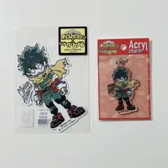 ヒロアカ　緑谷出久 B-SIDE LABELコラボ ステッカー　アクリルチャーム