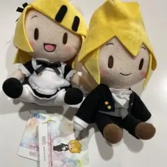 ふわぷちミニぬいぐるみ　鏡音リン(メイド) 鏡音レン(執事)