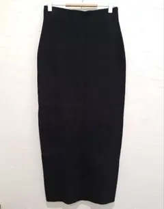 NOBLE (F)ノーブル リブニットタイトスカート ブラック ロング丈のサムネイル