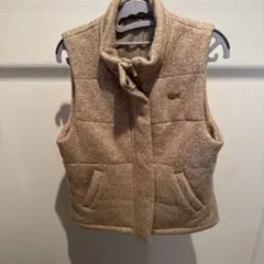 LACOSTE ダウンベスト ベージュ ニット素材