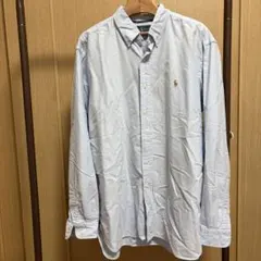 RALPH LAUREN ラルフローレン ボタンダウン 長袖シャツ ブルー