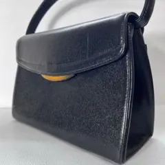 極美品/本牛革✨ウンガロ ハンドバッグ　リアルレザー 本革 フォーマル ブラックのサムネイル