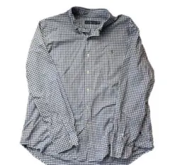 Ralph Lauren 青白チェック 長袖シャツ