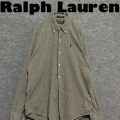 ★香港製上質★80s PolobyRalph Lauren 千鳥格子BDシャツ