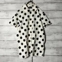 トリココムデギャルソン 丸襟 ポロシャツ ブラウス ドット 水玉 コットン 綿