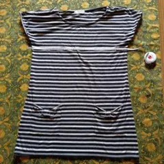 any sis 半袖チュニック ポケット付き