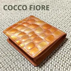 COCCO FIORE コッコフィオーレ コインケース クロコ調 オレンジのサムネイル
