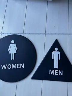 トイレサインセット（黒・男女）