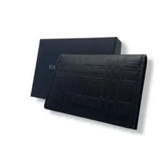 未使用級　 Burberry ブラックチェックカードケース　箱付き