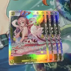 ワンピースカード　4枚　しらほし　sr eb01-057 黄色