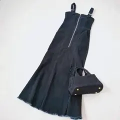 GRL◇フリンジマーメイドジャンパースカート ジップデザイン S（ｇｍ534）