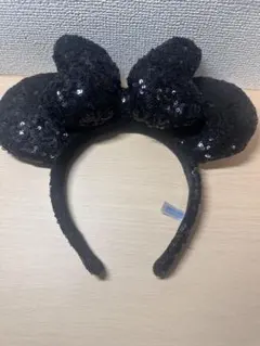 ミニーカチューシャ 黒 と赤 スパンコールセット