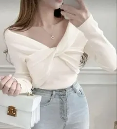 SHEIN DAZY ツイストフロントセーター