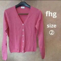 カーディガン　fhg Vネック　ピンク　フランドル　春