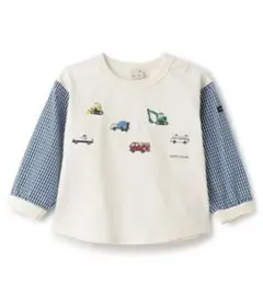 【新品】petit main プティマイン 車刺繍 長袖　トップス　120