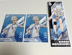 ハイキュー　10周年記念展　星海光来　鴎台　　クリアカード　ロングステッカー