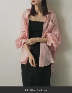 センスオブプレイス　タックポケットシアーストライプシャツ