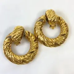 Monet モネ ヴィンテージ バングル イヤリング セット アイボリー 