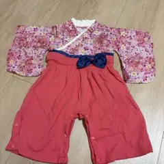 花柄袴ロンパース