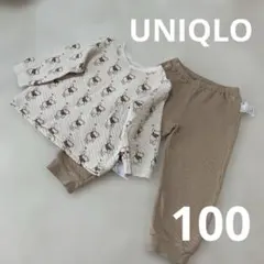 プーさん ユニクロ ディズニー キルトパジャマ 100 Disney