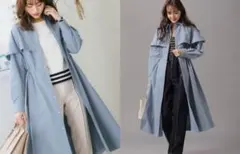 Andemiu 水色 シャツ コート ロングのサムネイル