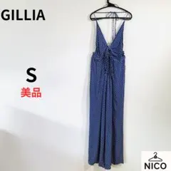 GILLIA ジリア ハワイ 背中あき ギンガムチェック オールインワン リネンのサムネイル