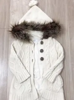 ベビーギャップ GAP カーディガン  パーカー ニット ファー付き