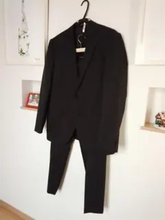 ブラック ストライプビジネススーツ AB 7