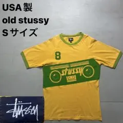 USA製　old stussy リンガーT　紺タグ　90's リンガーネック　S