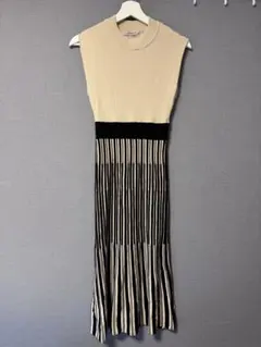 美品】eimy istoire ニットワンピース ベルト付き アイボリー F - メルカリ
