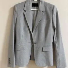 グレー シングルボタン スーツジャケット