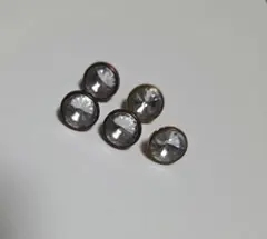 クリスタル風ボタン 5個セット 約1.2cm