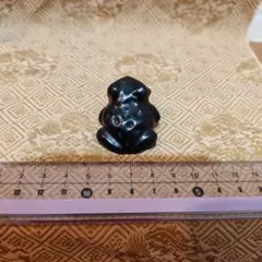 時代置物 縁起物置根付【蛙】全長約4.3cm重さ23g すべすべ手触り☆可愛い☆