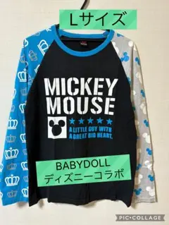 BABYDOLL ミッキーマウス Lサイズ 長袖Tシャツ