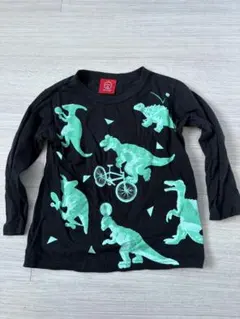 オジコ　恐竜プリント 長袖カットソー