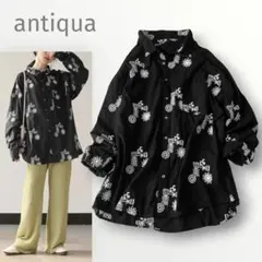 antiqua アンティカ インド綿 刺繍 シャツ 羽織り ゆったりのサムネイル